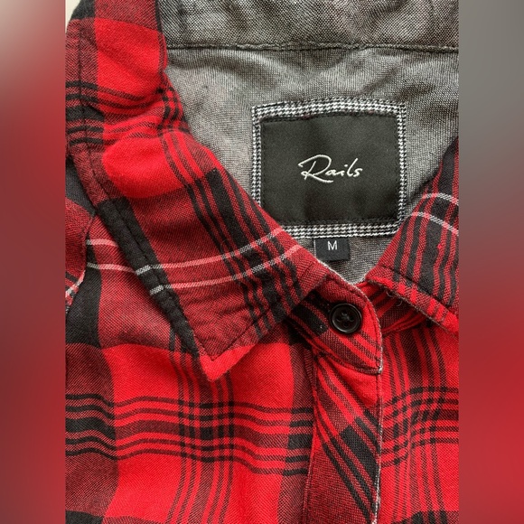 Rails Kendra Red/Black/White Plaid Button Down | Medium - Picture 3 of 5